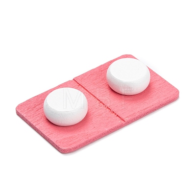 Pill Capsule Shape Wooden Cabochons WOOD-B003-02-1