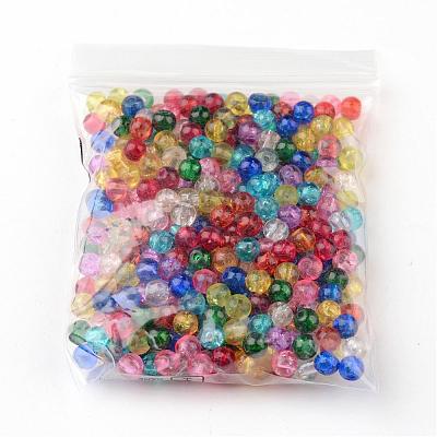 Mixed Crackle Glass Beads X-CCG-Q001-4mm-M-1