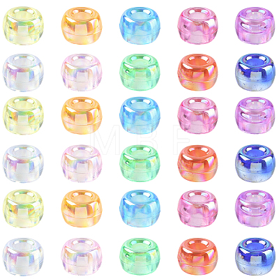 500Pcs UV Plating Acrylic Beads OACR-SP0001-85C-1