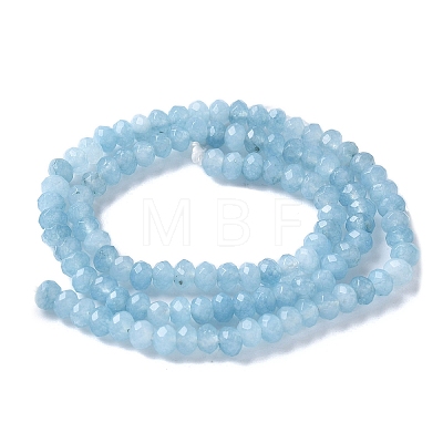 Dyed Natural Malaysia Jade Rondelle Beads Strands X-G-E316-2x4mm-64-1