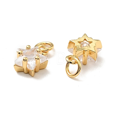 Eco-friendly Brass Micro Pave Cubic Zirconia Pendants KK-D080-44G-1