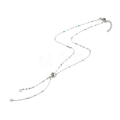 Adjustable Stainless Steel Slider Necklaces Making AJEW-JB00991-1