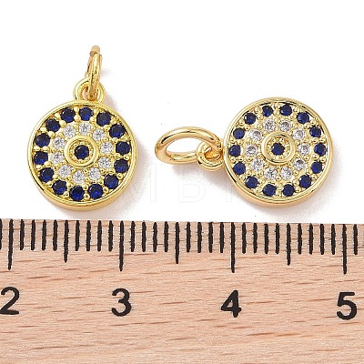 Real 18K Gold Plated Brass Micro Pave Cubic Zirconia Pendants KK-L209-039G-06-1