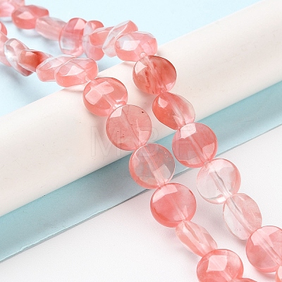 Cherry Quartz Glass Beads Strands G-K357-B09-01-1