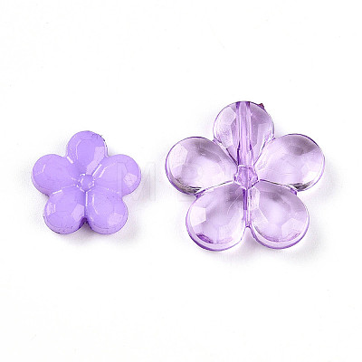 Transparent & Opaque Acrylic Beads TACR-T028-26G-1