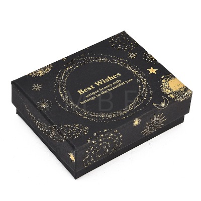 Gold Stamping Planet Cardboard Jewelry Packaging Boxes CON-T002-01E-1
