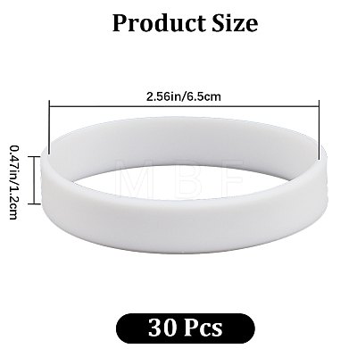 Flat Plain Silicone Cord Bracelet for Men Women BJEW-WH0016-32C-1