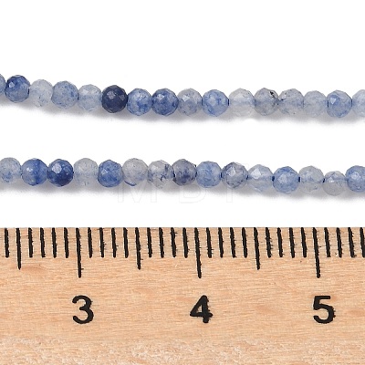 Natural Blue Aventurine Beads Strands G-M449-B01-2mm-1