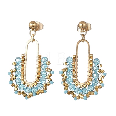 3 Pairs 3 Colors 304 Stainless Steel Dangle Stud Earring Sets for Women EJEW-MZ00756-1