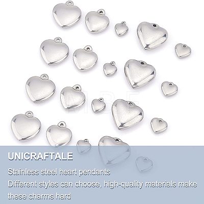 Unicraftale 20Pcs 5 Style 304 Stainless Steel Charms STAS-UN0026-92-1