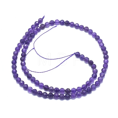 Natural Amethyst Beads Strands G-D0003-E84-4MM-1