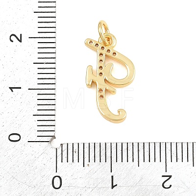 Brass Micro Pave Clear Cubic Zirconia Pendants CU-CBA7939-01F-G-1