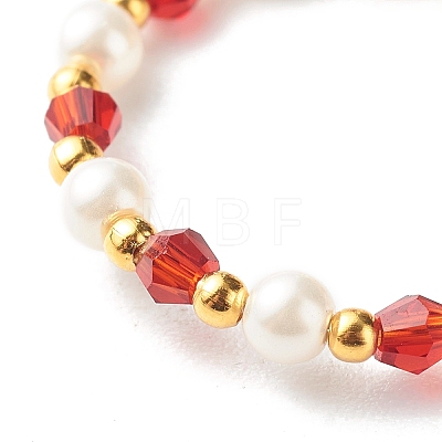 Imitate Austrian Crystal Bicone Glass Beaded Finger Rings RJEW-TA00003-03-1