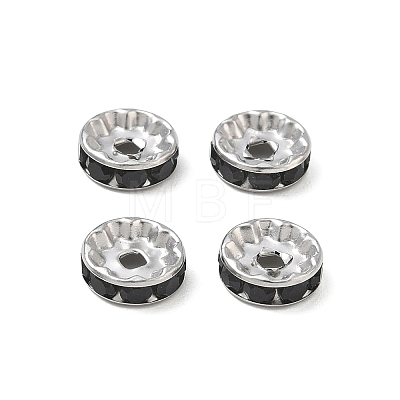 304 Stainless Steel Rhinestone Spacer Beads RB-CBA18B7-01P-12-1