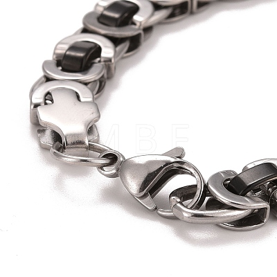 304 Stainless Steel Byzantine Chains Bracelet STAS-E160-06EBP-1