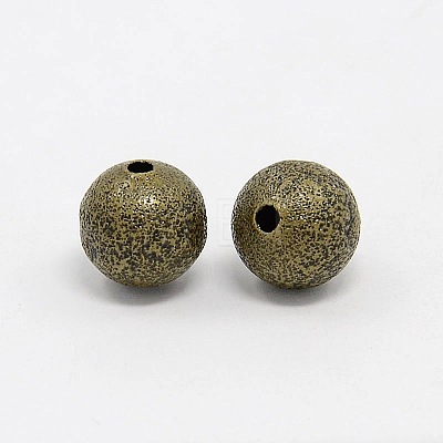 Round Brass Textured Beads EC226-M-NF-1