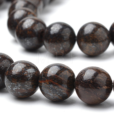 Natural Bronzite Beads Strands G-S272-01-8mm-1