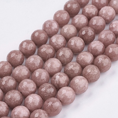 Natural White Jade Bead Strands G-R166-10mm-16-1