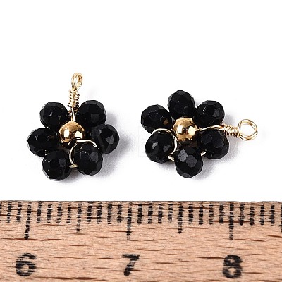 Glass with 304 Stainless Steel Pendants GLAA-T028-13H-1