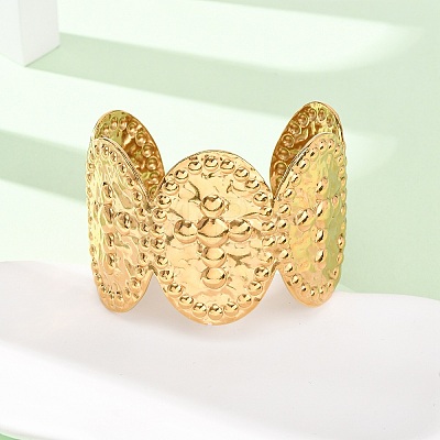 304 Stainless Steel Cuff Bangles BJEW-P382-01A-G-1