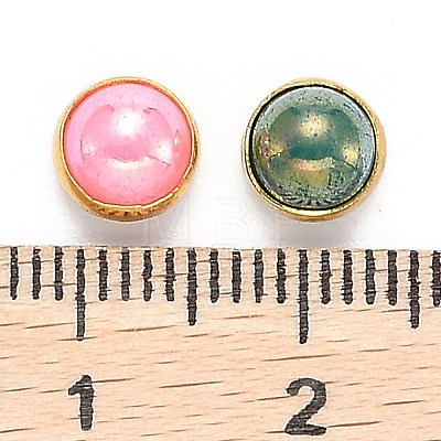 ABS Plastic Imitation Pearl Sewing Buttons BUTT-S005-6mm-M-1