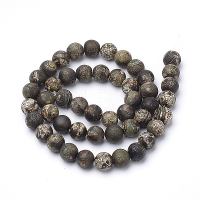 Dyed Natural Agate Beads Strands X-G-Q462-130C-8mm-1