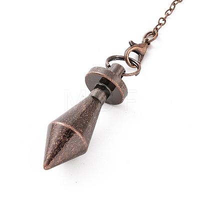 Brass Dowsing Pendulum Big Pointed Pendants KK-A169-01-1