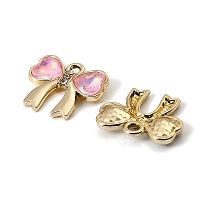 UV Plating Alloy Glass Pendants FIND-K032-23G-1
