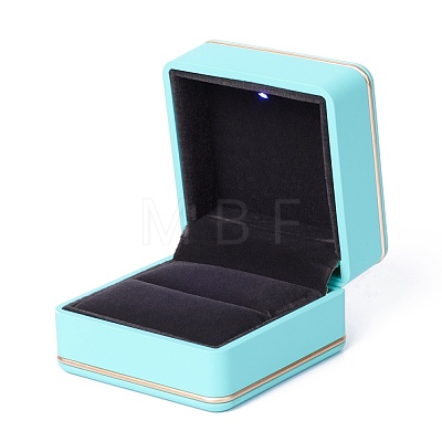 Square Plastic Jewelry Ring Boxes OBOX-F005-03A-1