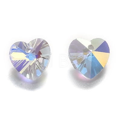 Electroplate Glass Charms X-G030V10mm-001GL-1
