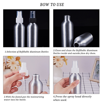   120ml Refillable Aluminum Spray Bottles MRMJ-PH0001-12-1