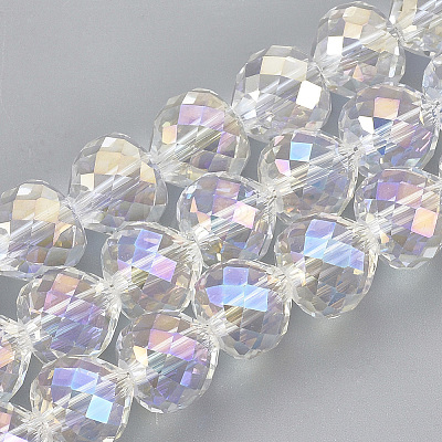 Electroplate Glass Beads Strands EGLA-T010-01-M-1