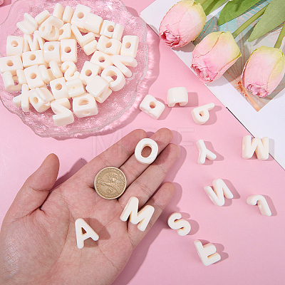 52Pcs 26 Styles Opaque Acrylic European Beads OACR-SP0002-37-1