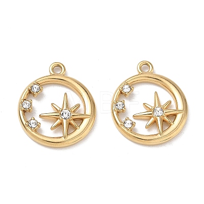 304 Stainless Steel Rhinestone Pendants RB-CBA7A56-03G-1