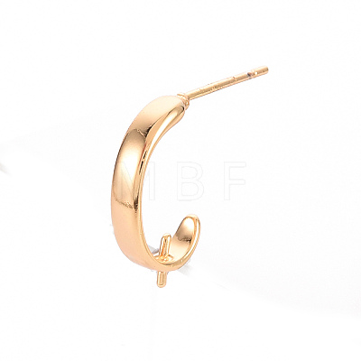 Brass Earring Findings X-KK-T062-208G-NF-1