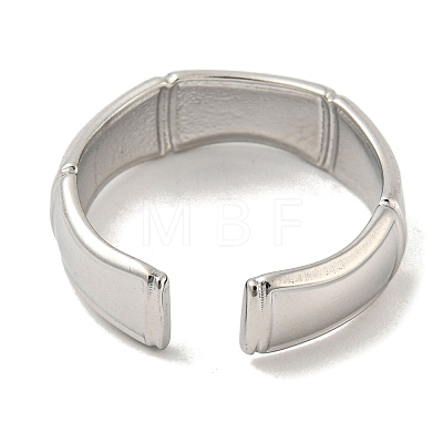 304 Stainless Steel Open Cuff Ring RJEW-C067-03P-1