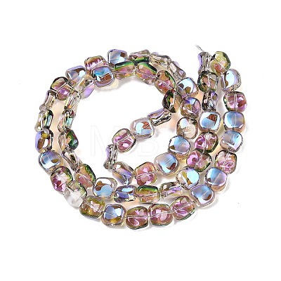 Electroplate Glass Beads Strands X-EGLA-N012-07S-1