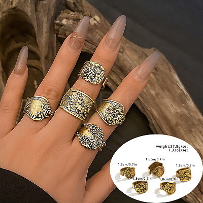 Adjustable Ethnic Style Alloy Cuff Rings FS-WGD767D-03-1