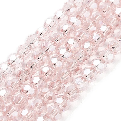 Electroplate Transparent Glass Beads Strands EGLA-A035-T6mm-A20-1