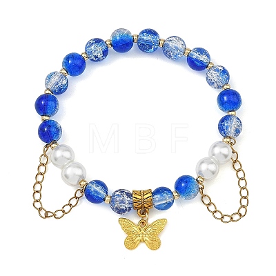 Alloy Butterfly Charm Bracelets BJEW-JB14139-1