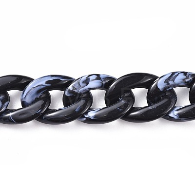 Acrylic Curb Chains AJEW-JB00505-07-1
