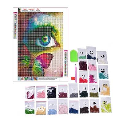 DIY 5D Eye Pattern Canvas Diamond Painting Kits DIY-C021-21-1