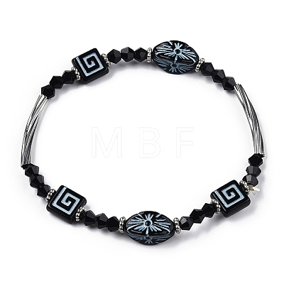 Black Opaque Acrylic Beads OACR-G016-29A-1