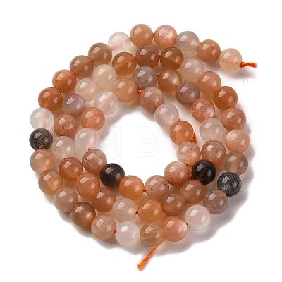 Natural Sunstone Beads Strands G-K310-C08-6mm-1