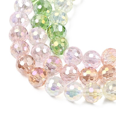 Electroplate Glass Beads Strands EGLA-D300-06-8mm-17-1