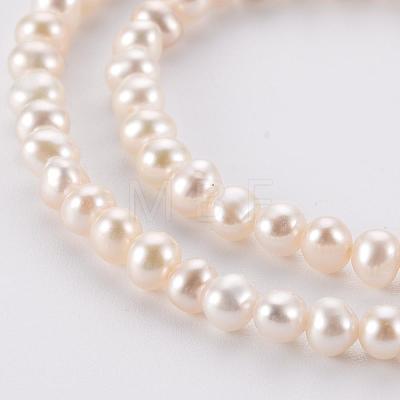 Natural Cultured Freshwater Pearl Beads Strands PEAR-R063-07A-1