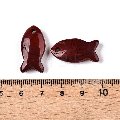 Natural Red Jasper Pendants G-N342-106G-1
