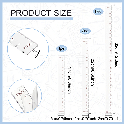 Acrylic Rulers TOOL-WH0125-92-1