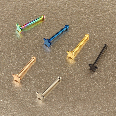304 Stainless Steel Star Nose Bone Rings WGFF656-01-1