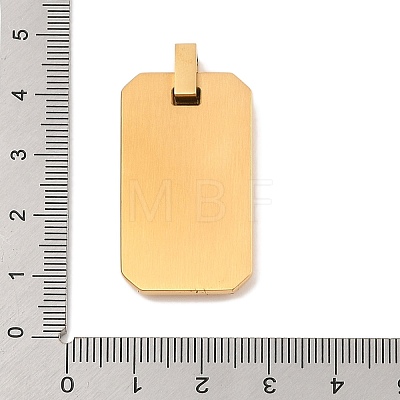 Ion Plating(IP) 304 Stainless Steel Stamping Blank Tag Pendants STAS-G346-03G-1